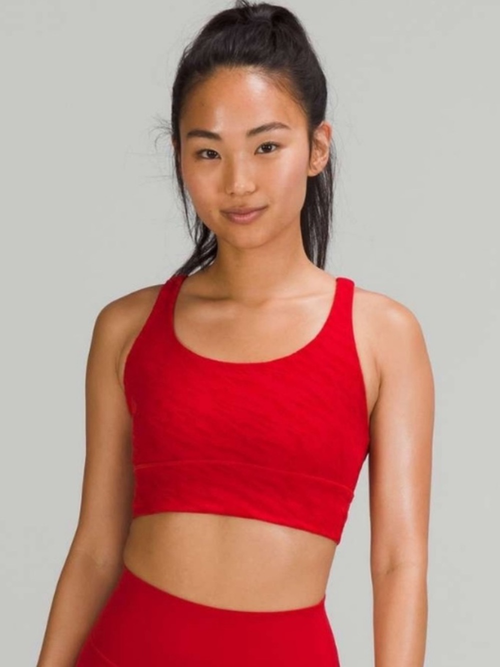 Lululemon Energy Longline Bra Lunar New Year LNY LIMITED velvet stripe Size 10